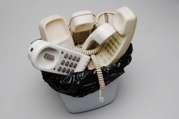 end of landline @canva