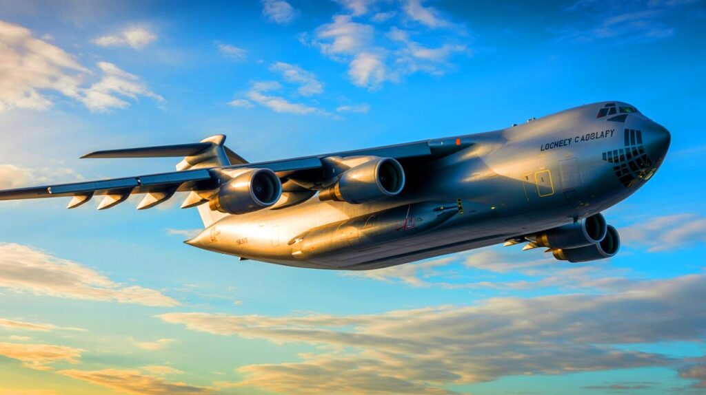 This aircraft swallows entire helicopters: the C-5M Super Galaxy impresses with its logistical power.