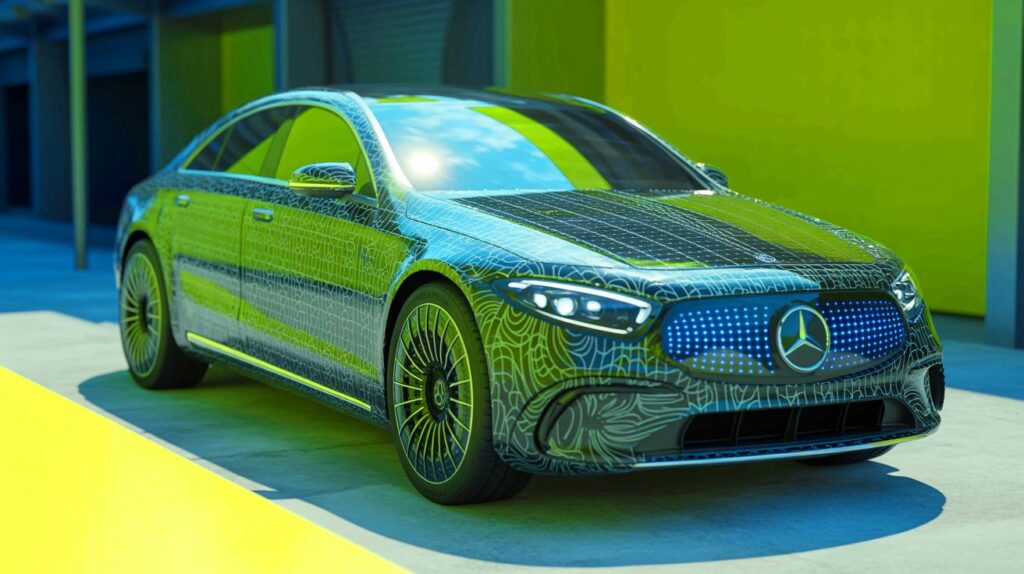 She transforms the bodywork into a solar power plant: a revolutionary paint charges electric cars continuously.